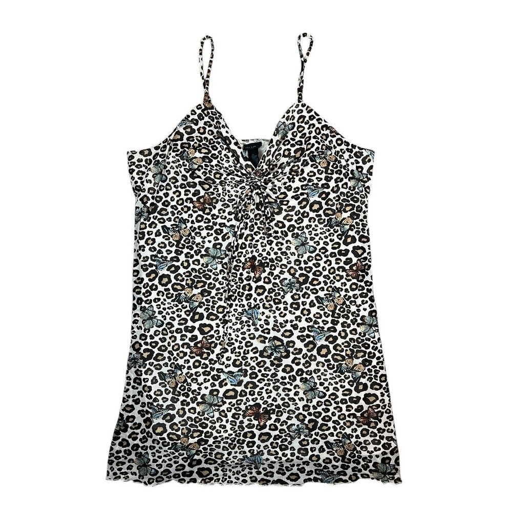 Rue+ Cheetah & Butterfly Print Mini Slip Dress Size 3X Casual Y2K Whimygoth